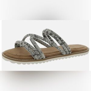 Diba True Cedar Cove Womens Leather Strappy Slide Sandals